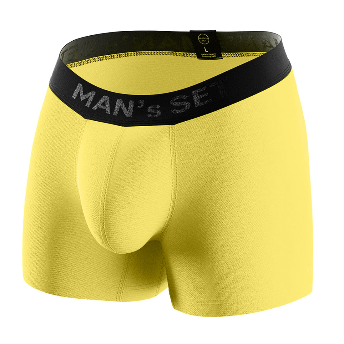 Мужские анатомические боксеры, Intimate Black Series, жёлтый MansSet - Фото 2