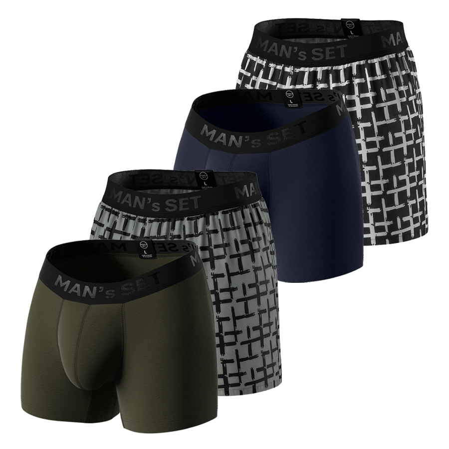 Комплект трусов MIX Intimate/ Shorts Black Series, 4шт MansSet - Фото 2