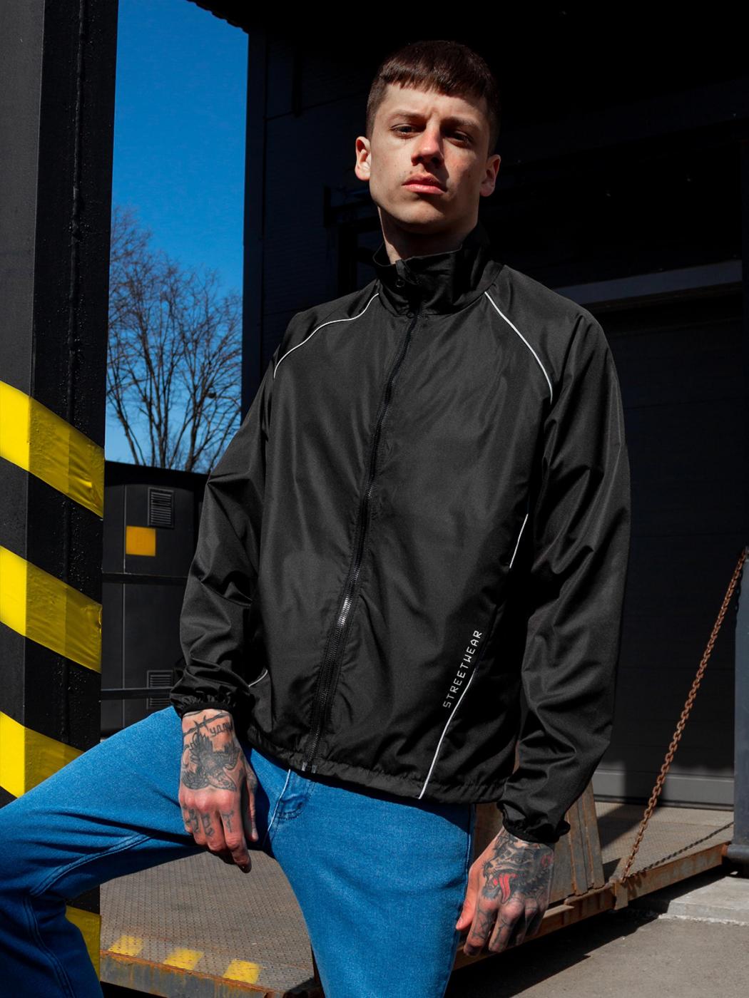 Куртка вітровка BEZET designer чорний - Фото 8