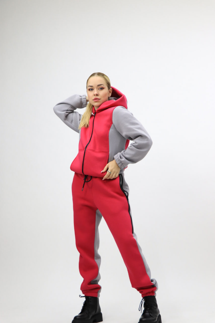 Теплый женский спортивный костюм Reload - Twice, розовый - Фото 4