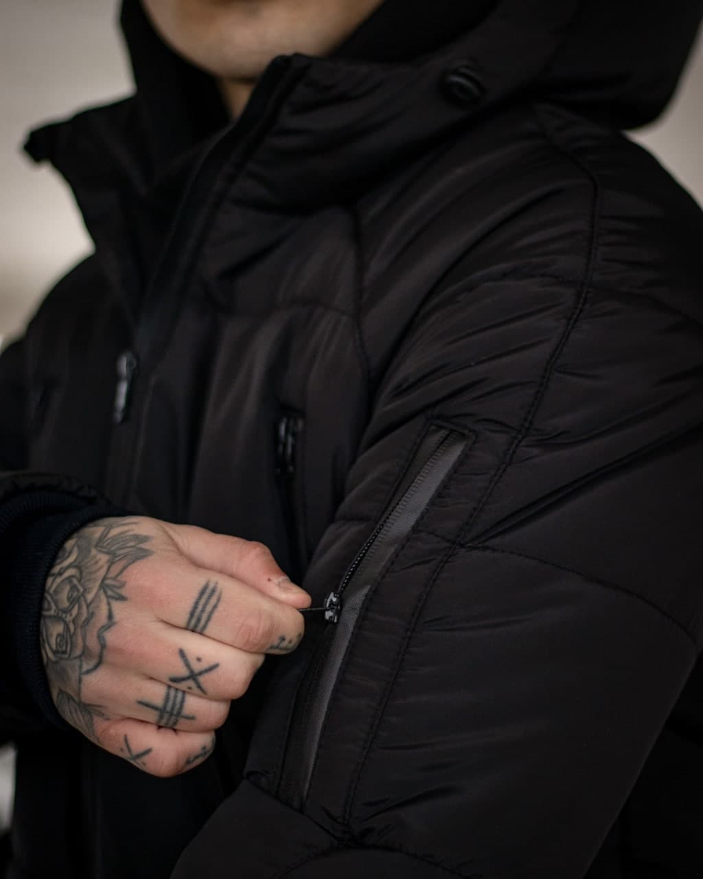 Мужская зимняя куртка Stark черная теплая - Фото 5