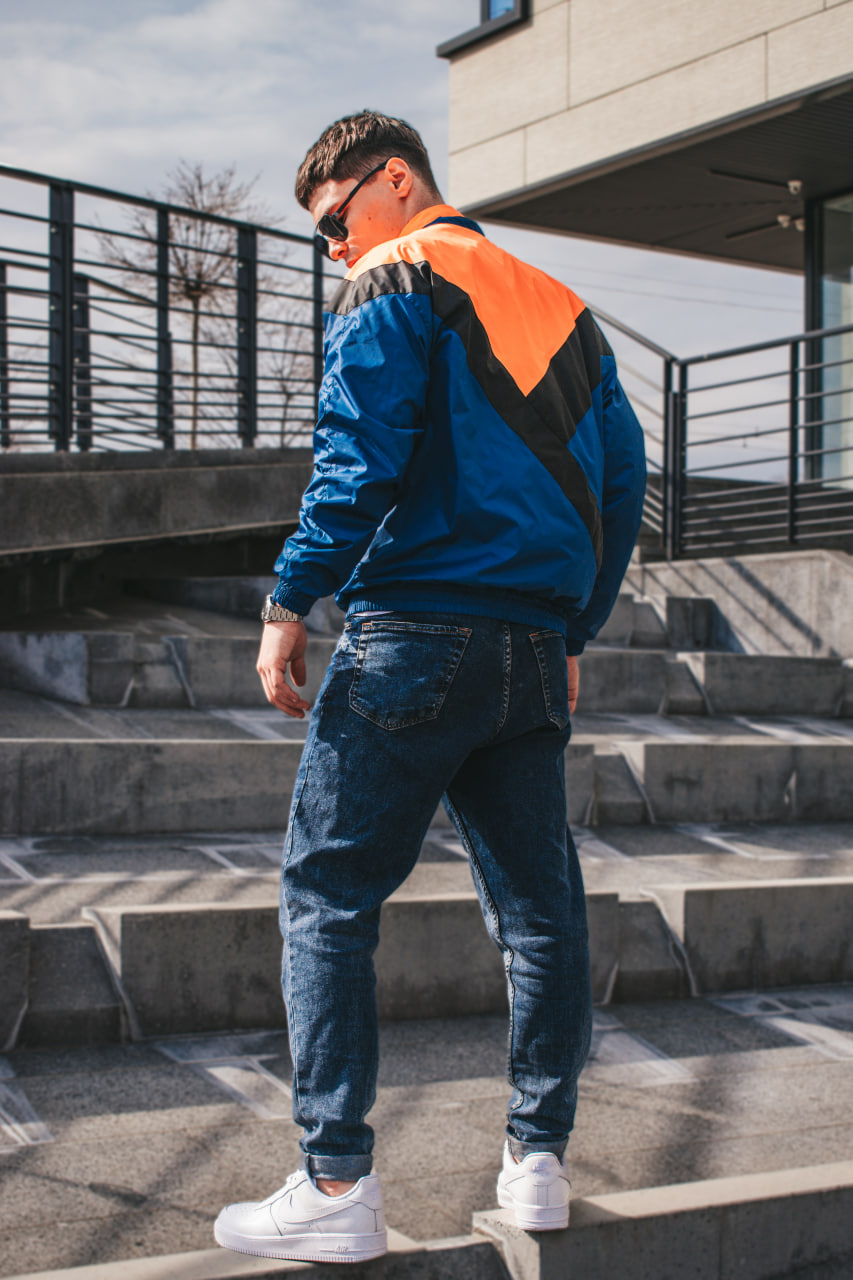 Мужская демисезонная куртка - ветровка Reload Retro 90-6 оранжевый - Фото 3