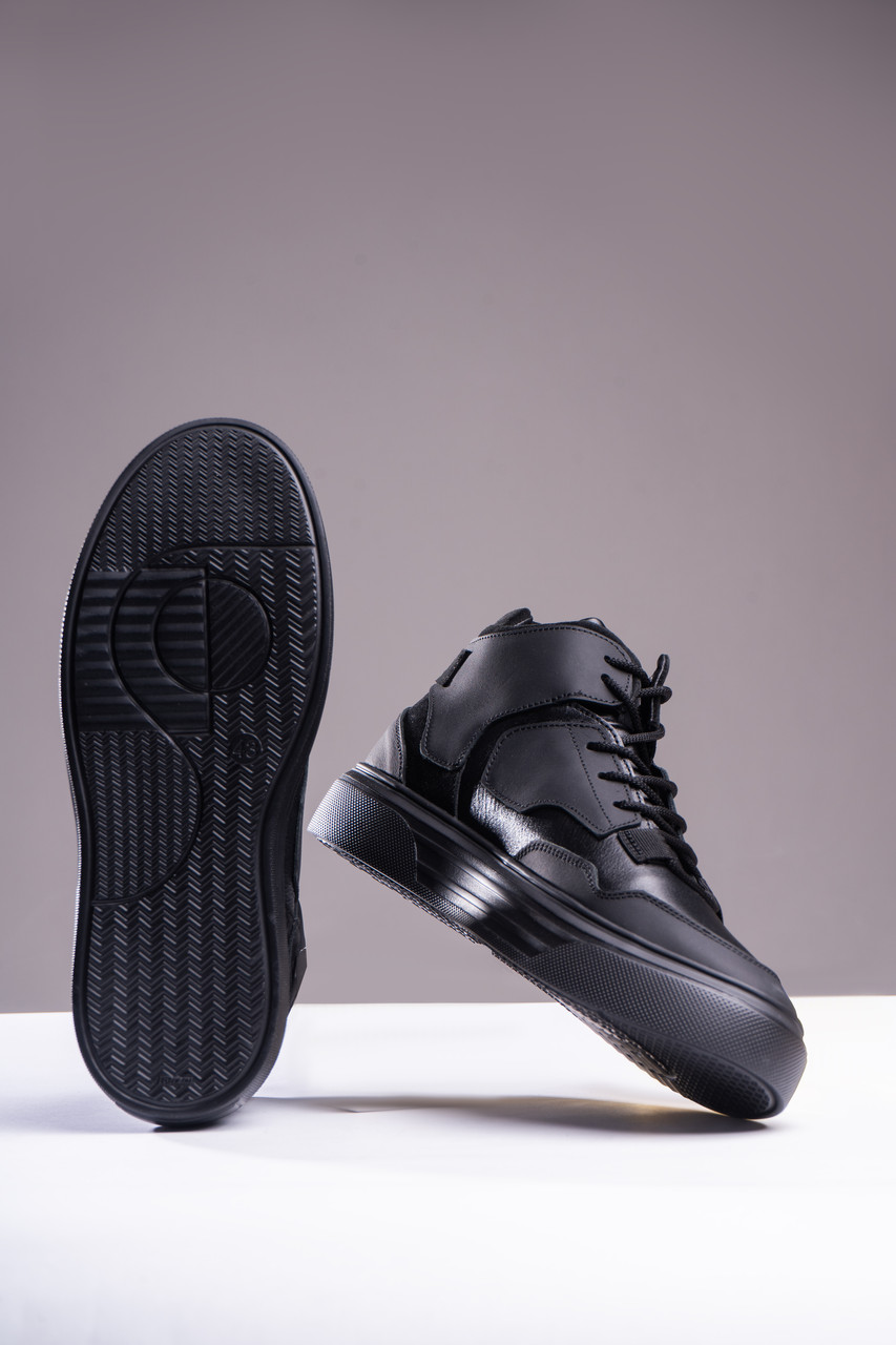 Кросівки чоловічі натуральна шкіра, чорні, модель Арон TURWEAR - Фото 5