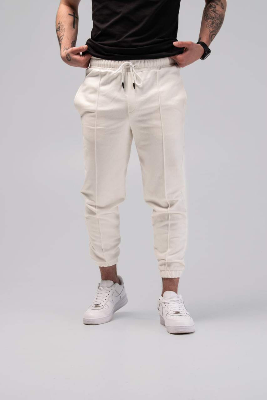 Чоловічі трикотажні спортивні штани Reload Seam білі  - Фото 4