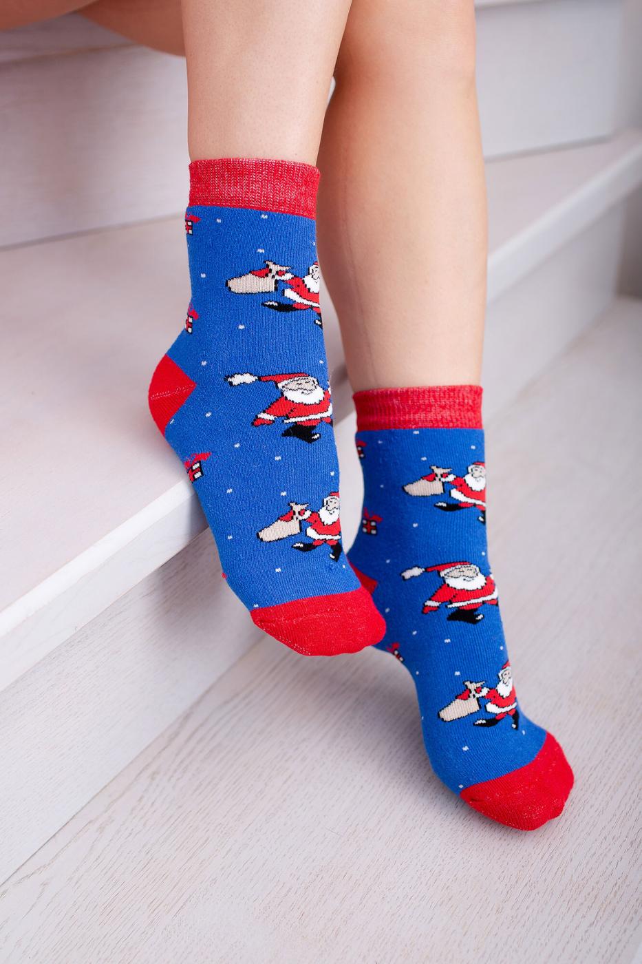 Новорічні Шкарпетки Without Santa Blue