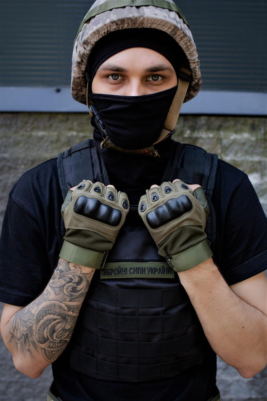 Військові Тактичні Перчатки Without Finger Khaki - Фото 2