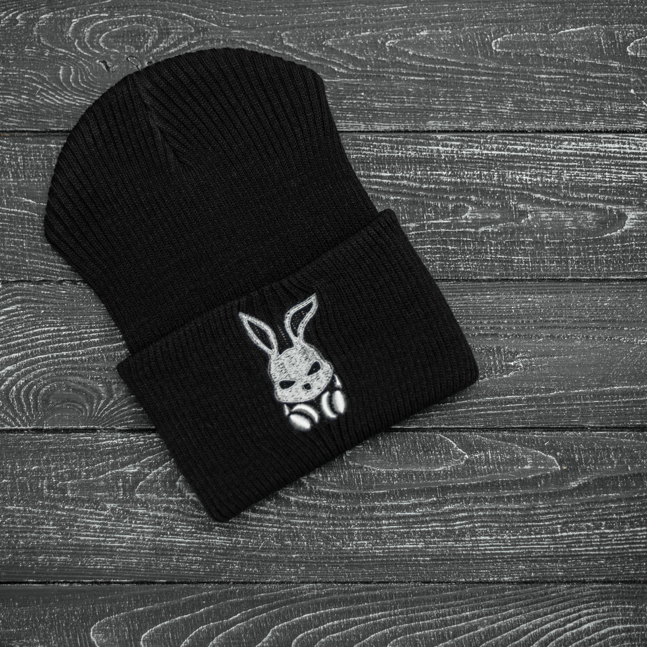 Шапка Intruder зимова Bunny logo чорна Intruder