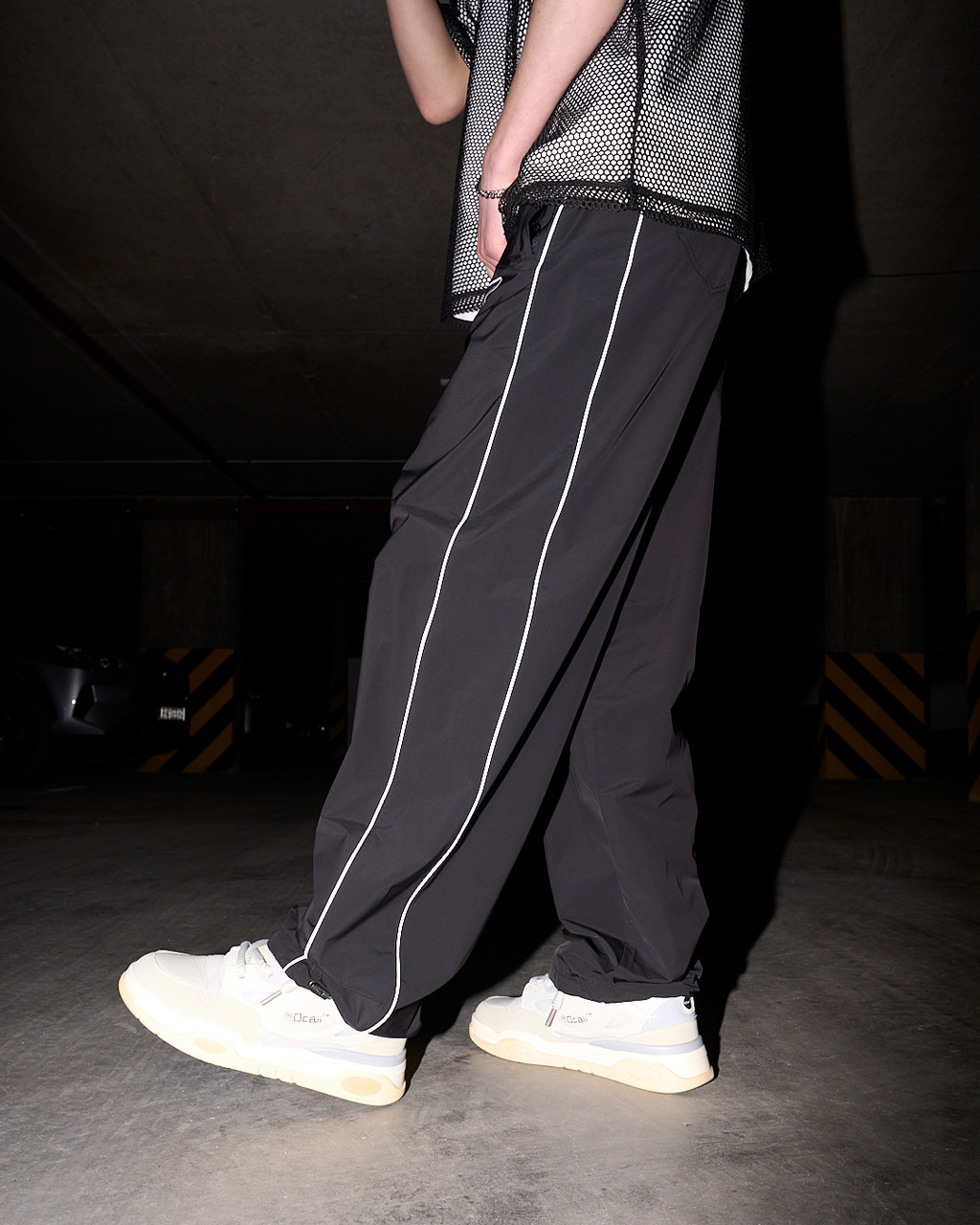 Cпортивні штани оверсайз OGONPUSHKA Twain чорні з рефлективом - Фото 10
