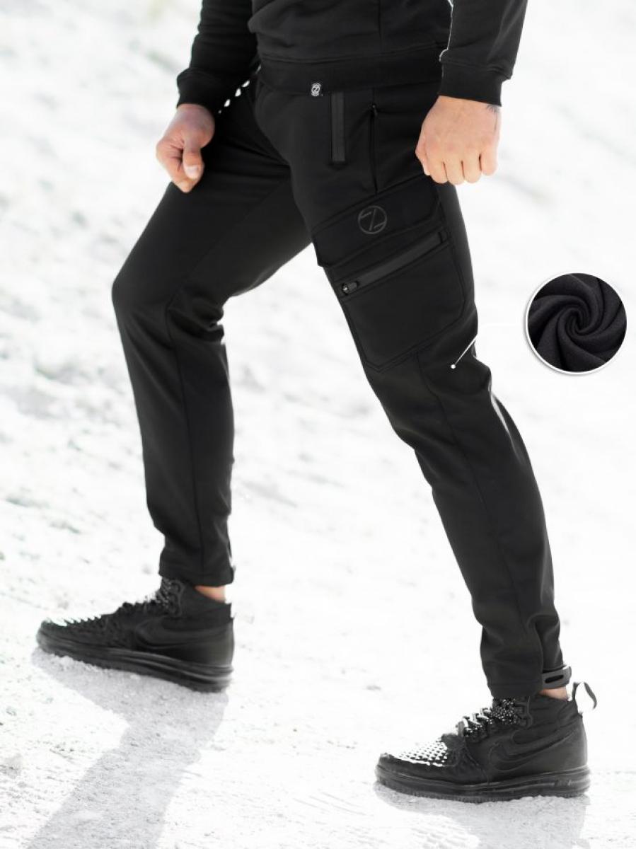 Теплі карго штани BEZET Softshell Black'20 - Фото 2