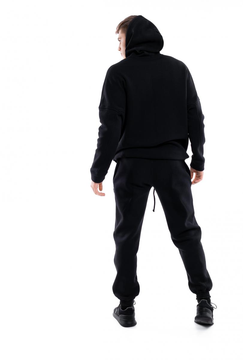 Штани чоловічі на флісі Intruder спортивні теплі штани чорні Intruder - Фото 2