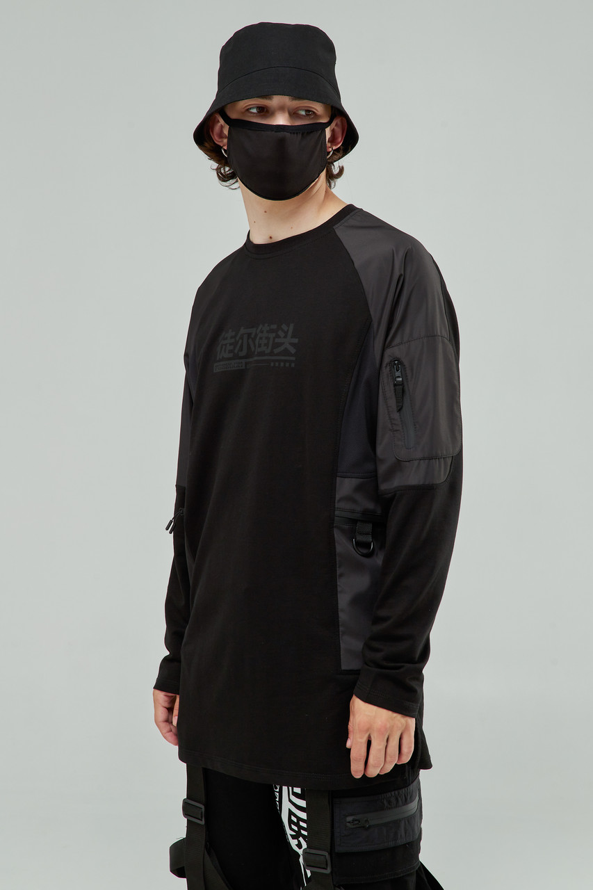 Лонгслив мужской черный с принтом от бренда ТУР модель Сайго TURWEAR - Фото 6