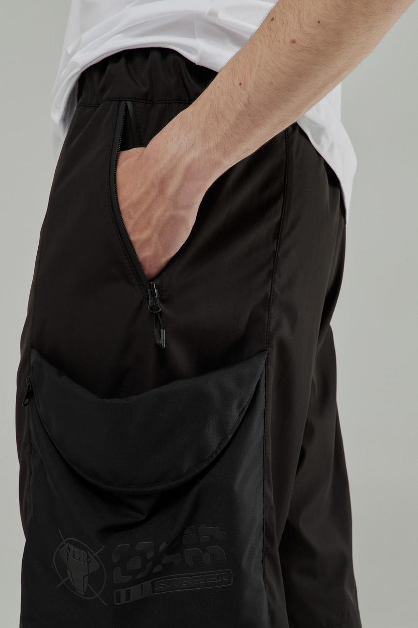 Чоловічі шорти карго з кишенями чорний від бренду ТУР модель Хайдате TURWEAR - Фото 5