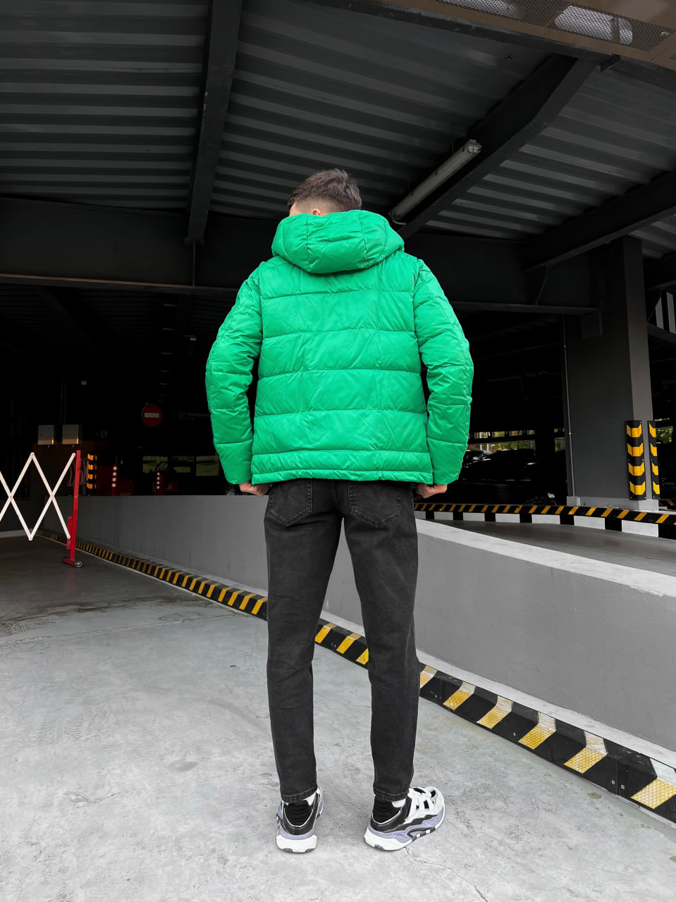 Мужская куртка стеганая демисезонная Reload Rainbow23 зеленый - Фото 4