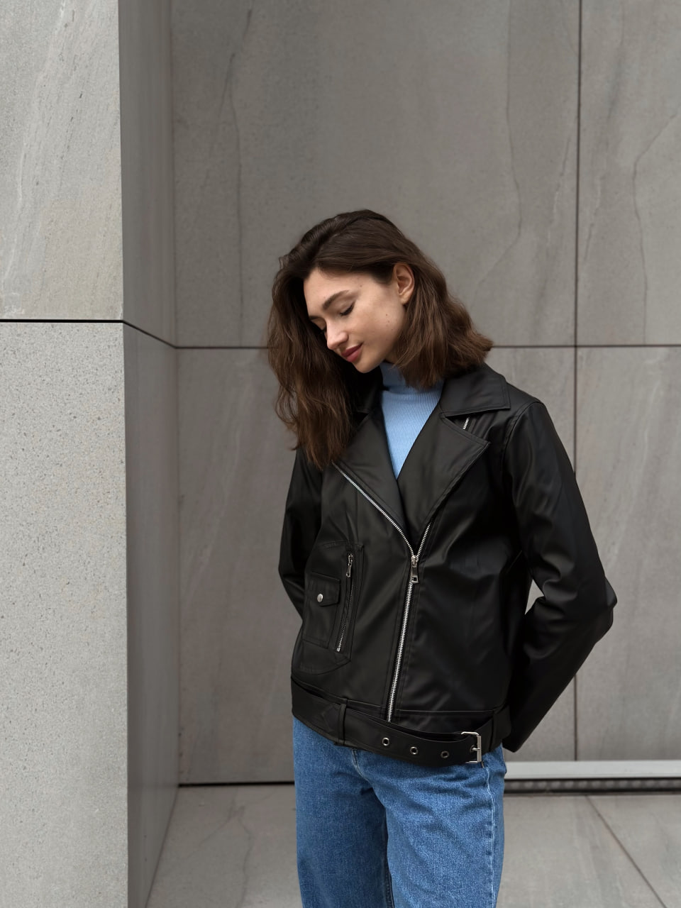 Куртка жіноча Reload шкіряна - Liberty чорний - Фото 7