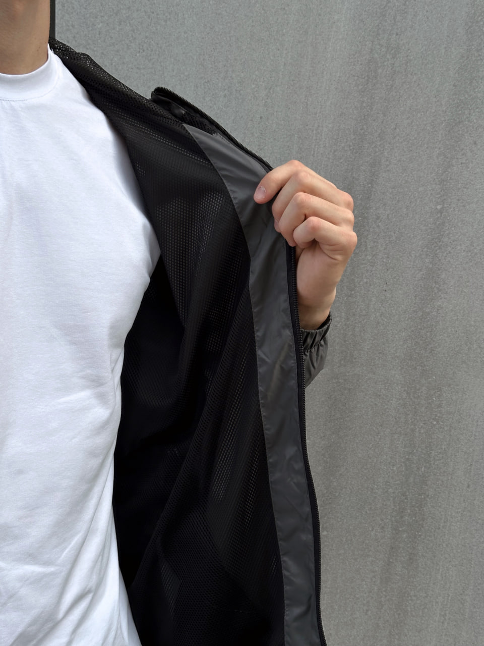 Чоловіча демісезонна куртка - вітровка Reload Basic графітова - Фото 4