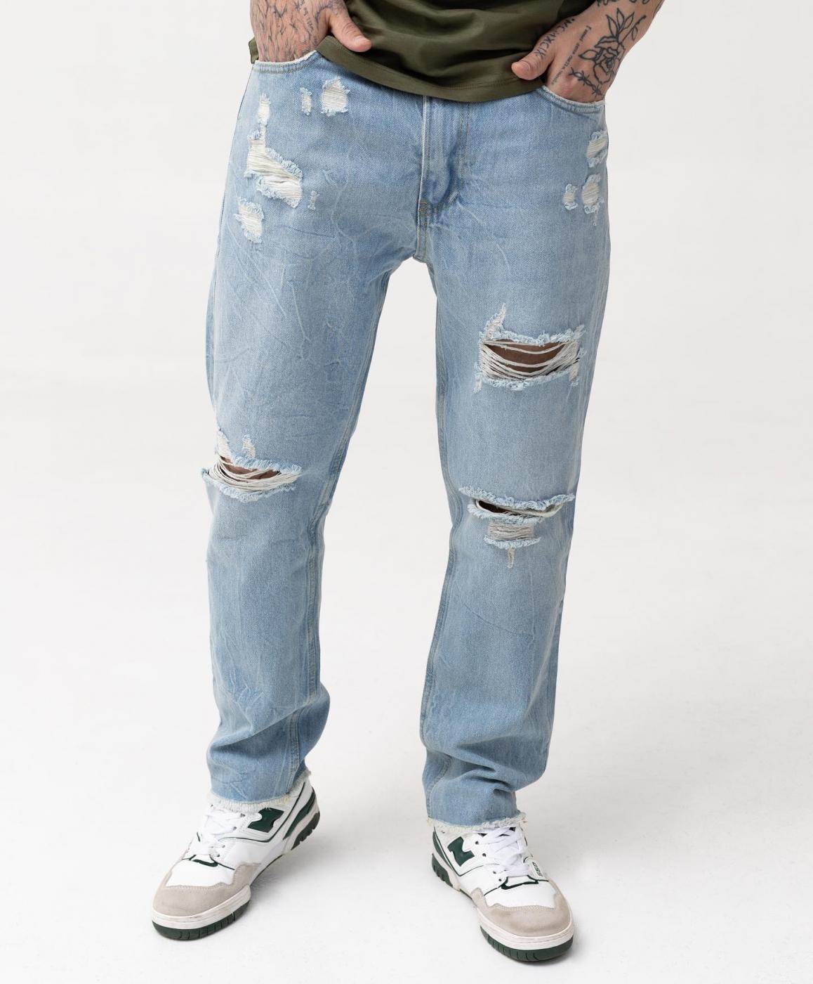 Базові блактині джинси BEZET Basic із порізами
