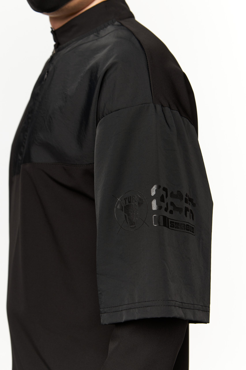 Лонгслив-кимоно, черный от бренда TUR WEAR, модель SM-2408 - Фото 6