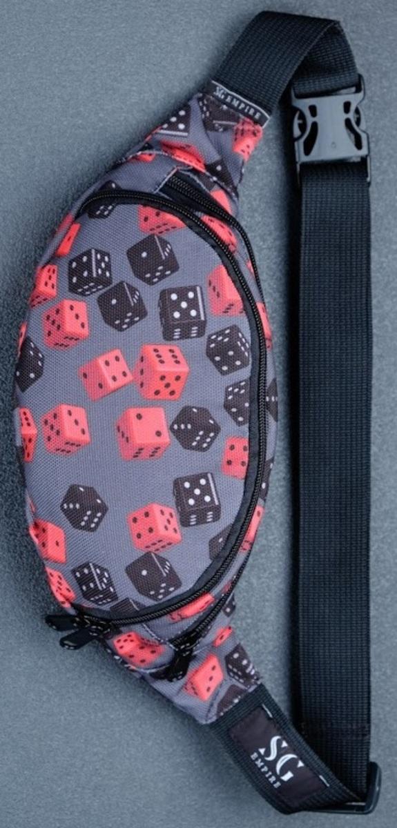 Женская сумка на пояс Town style Red dice