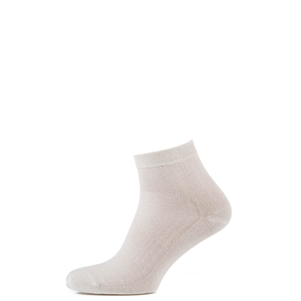 Шкарпетки середні з бавовни з сіткою, кремовий MansSet - Фото 1