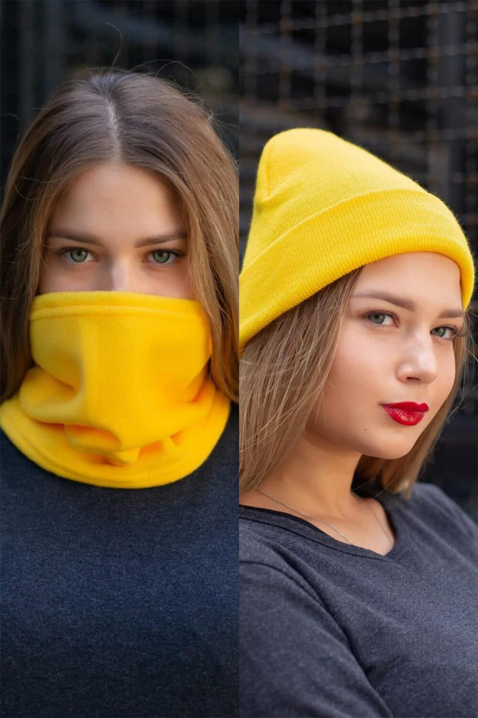 Зимовий Комплект Without Шапка+Баф Yellow Woman