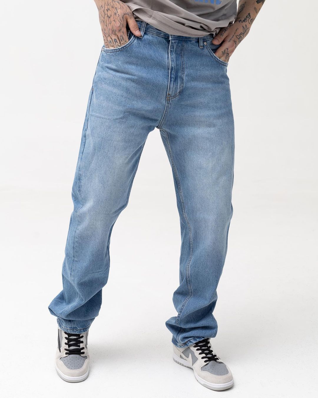 Мужские синие джинсы BEZET базовые Washed
