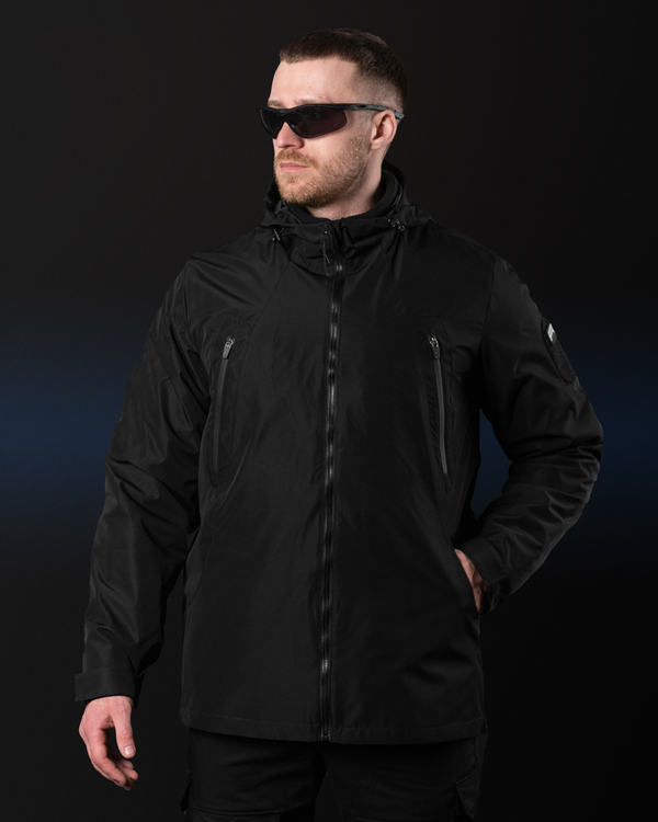Куртка вітровка BEZET Траєкторія чорний - Фото 5