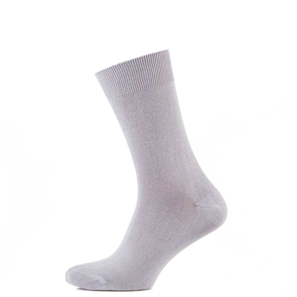 Шкарпетки чоловічі класичні з бавовни, весна/літо, світло-сірий MansSet