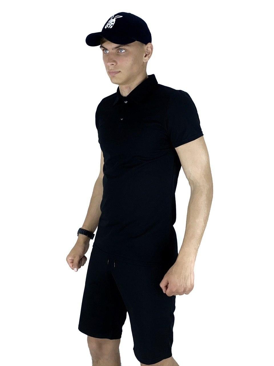 Костюм Intruder LaCosta річний (Чоловіча футболка поло та Чоловічі шорти трикотажні, Кепка) чорний Intruder