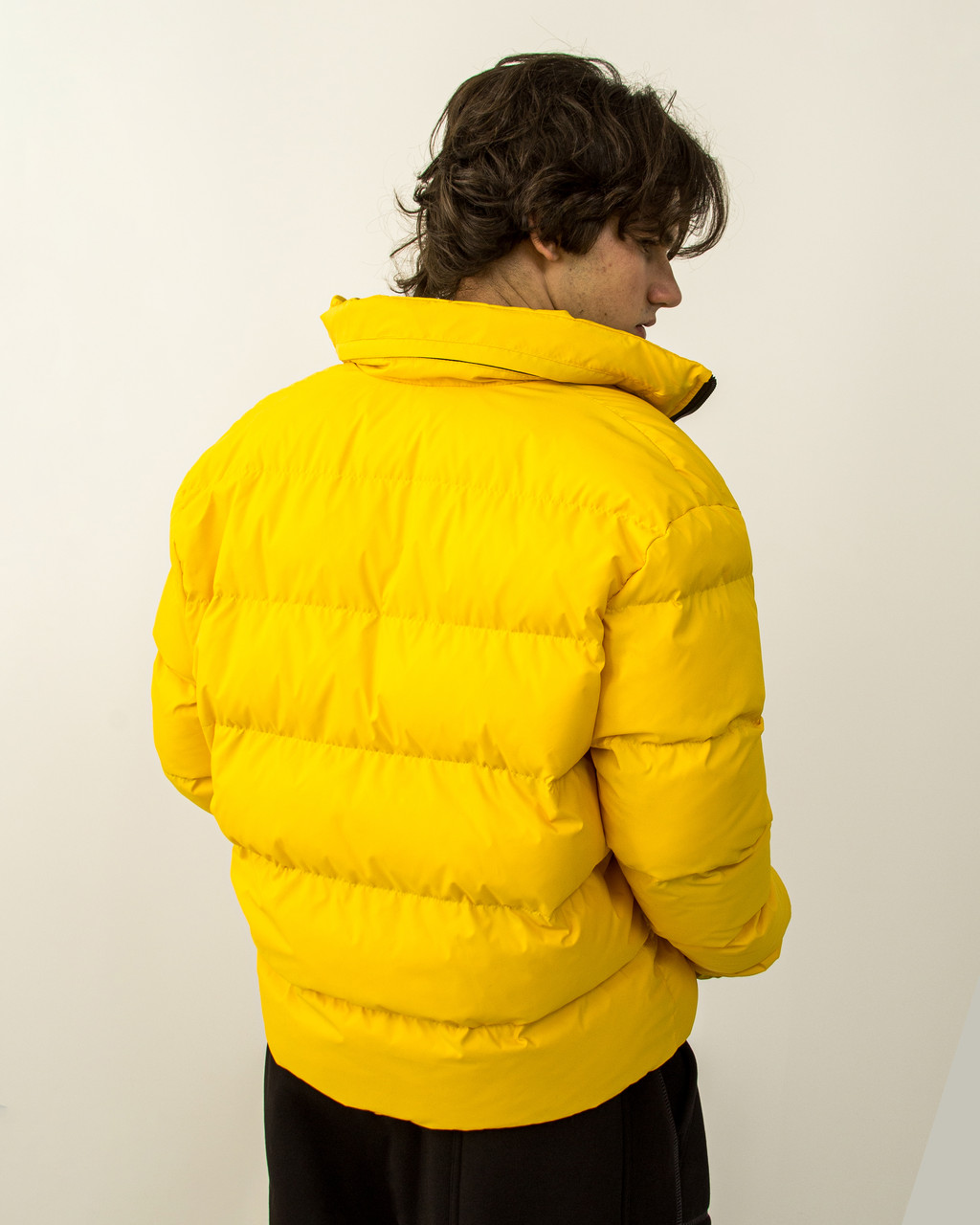 Коротка весняна куртка-пуховик Holla жовта Пушка Огонь - Фото 3