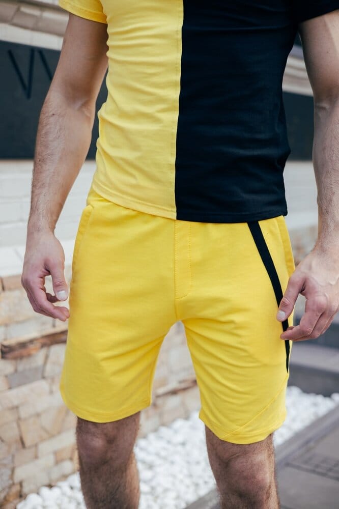 Чоловічі шорти трикотажні жовті Pobedov Zorro POBEDOV - Фото 5