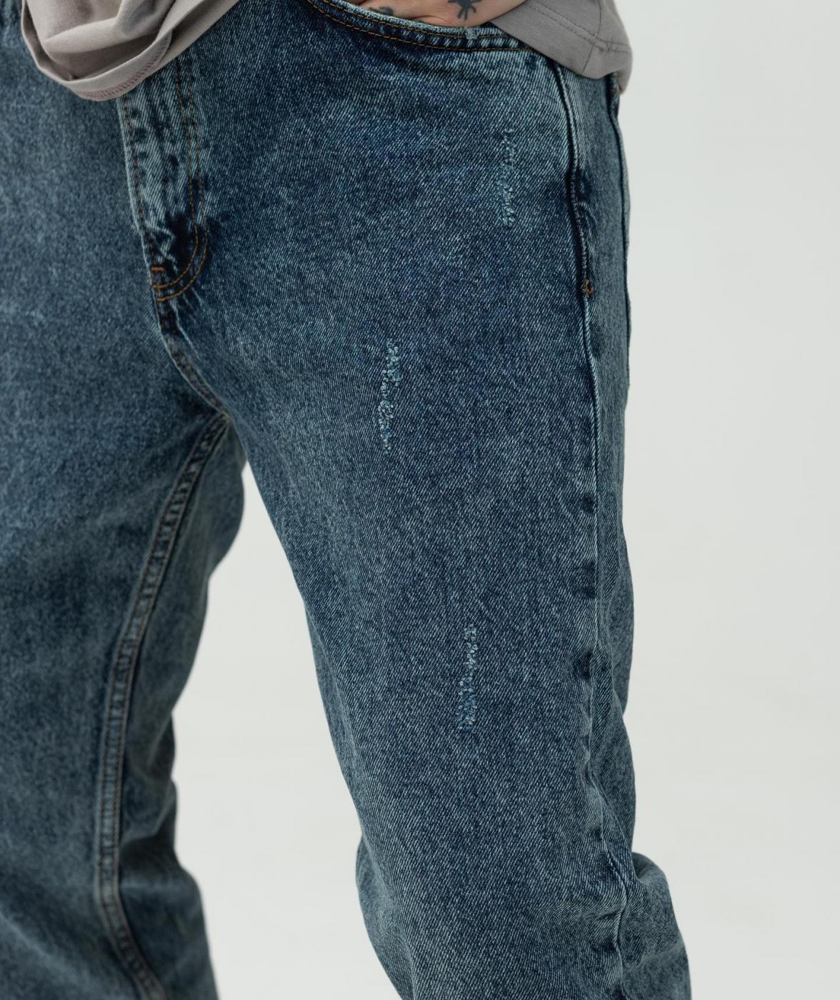 Сині джинси базові BEZET Bleached - Фото 2