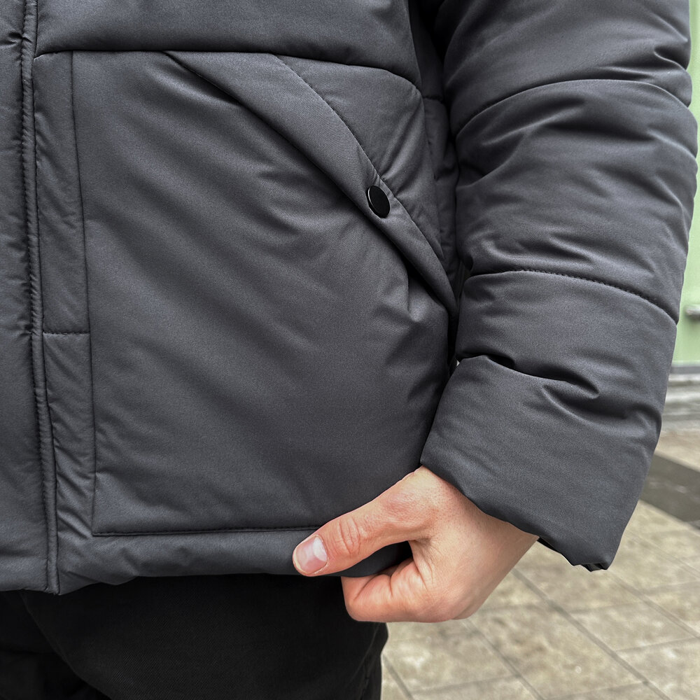Чоловіча зимова куртка темна сіра Pobedov Rockford POBEDOV - Фото 5