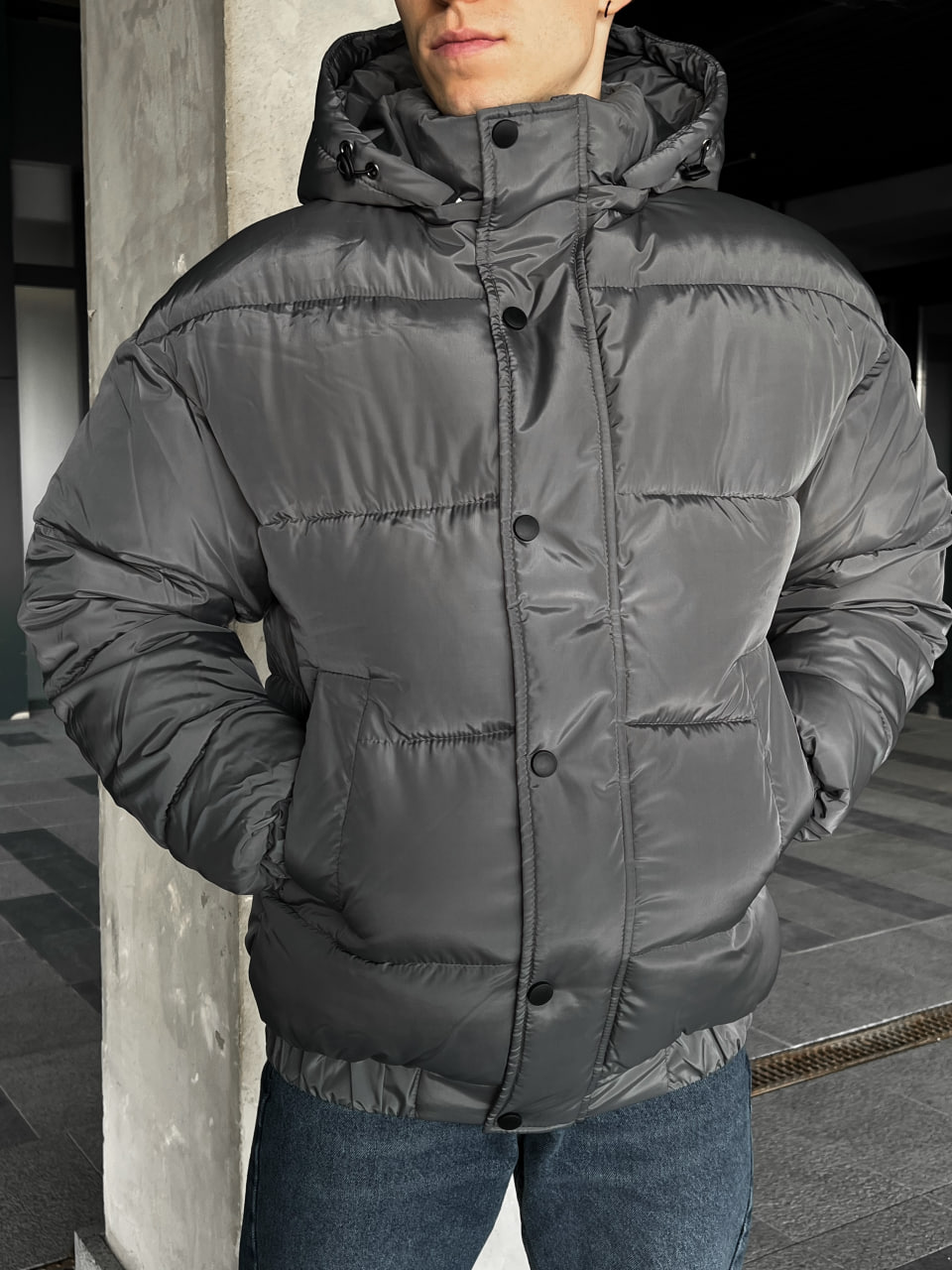 Чоловіча зимова куртка Reload Oslo темно-сіра - Фото 5