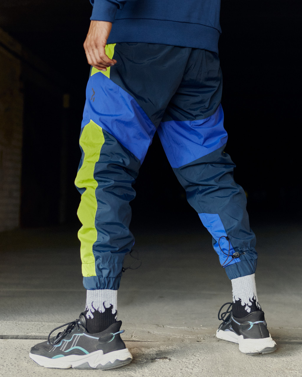 Спортивні штани OGONPUSHKA Split синьо-салатові Пушка Огонь - Фото 3
