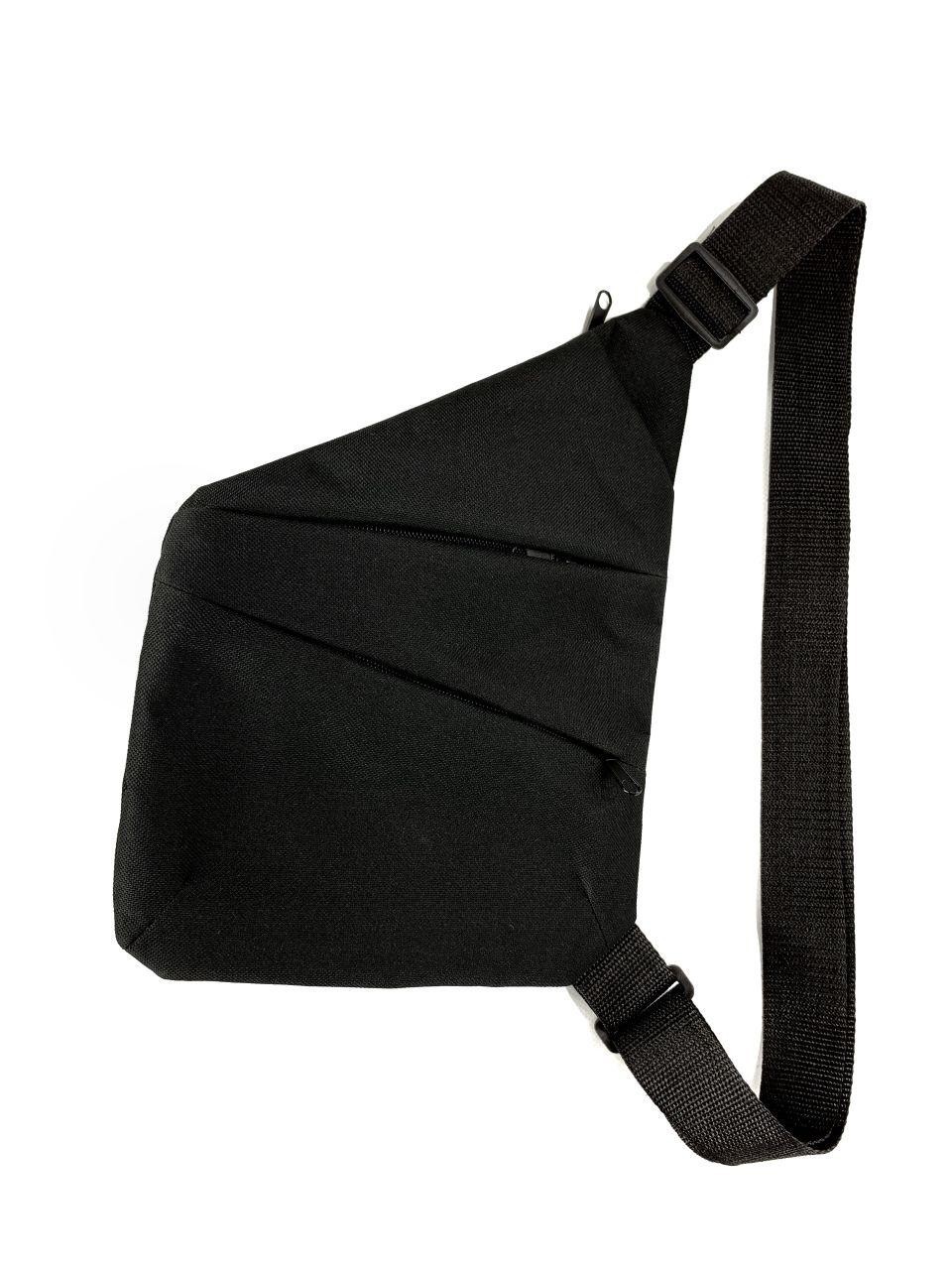 Мужская сумка-кобура через плечо серая