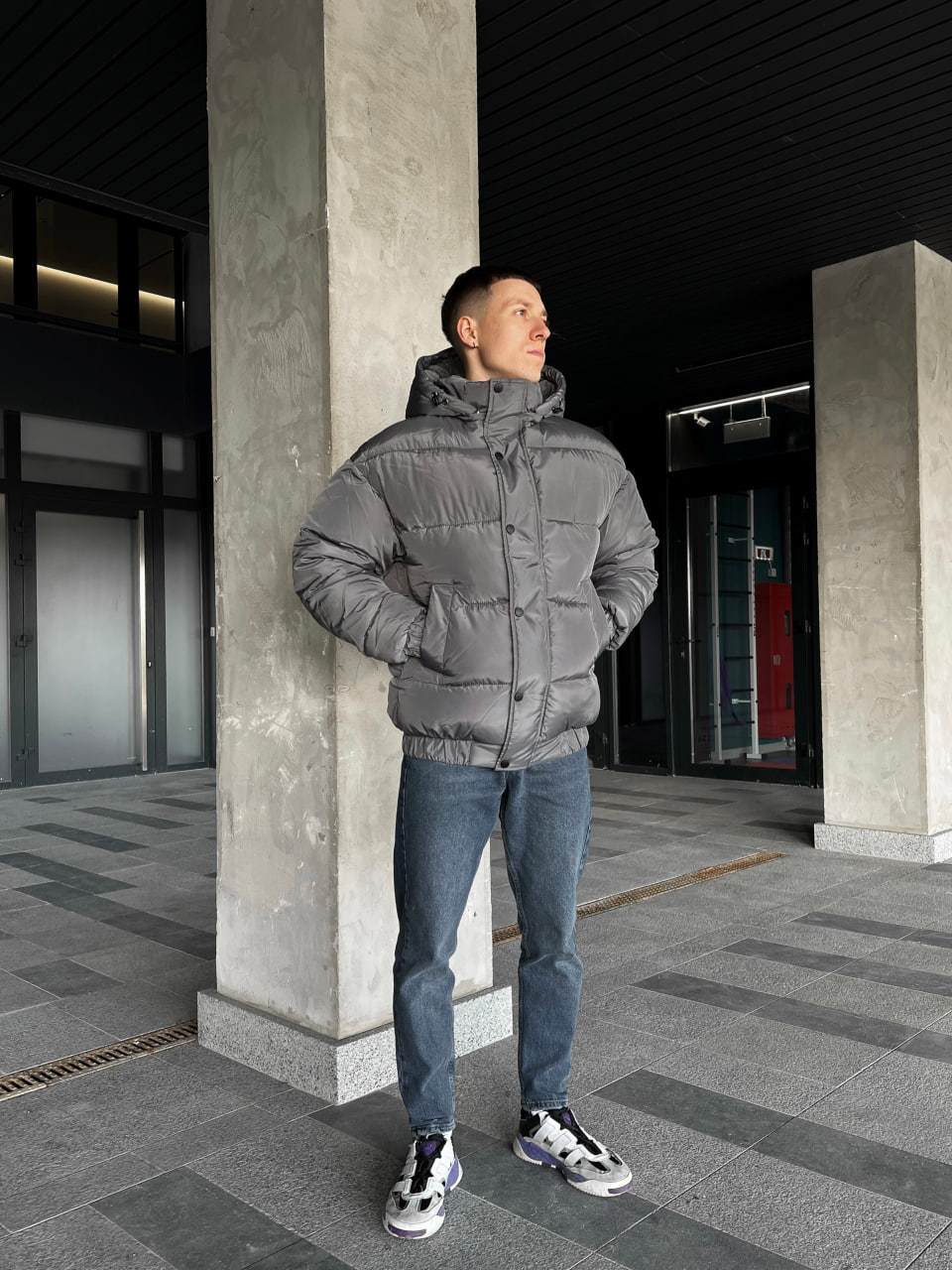 Мужская зимняя куртка Reload Oslo темно-серая - Фото 6