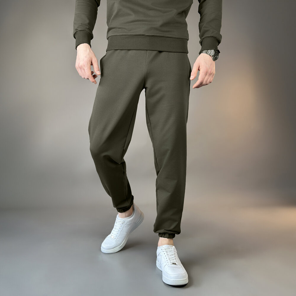 Чоловічі штани джогери з кишенями світлий хакі Pobedov 95 POBEDOV