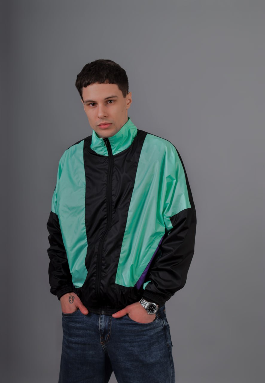 Мужская демисезонная куртка - ветровка Reload Retro 90-5 разноцветная - Фото 2