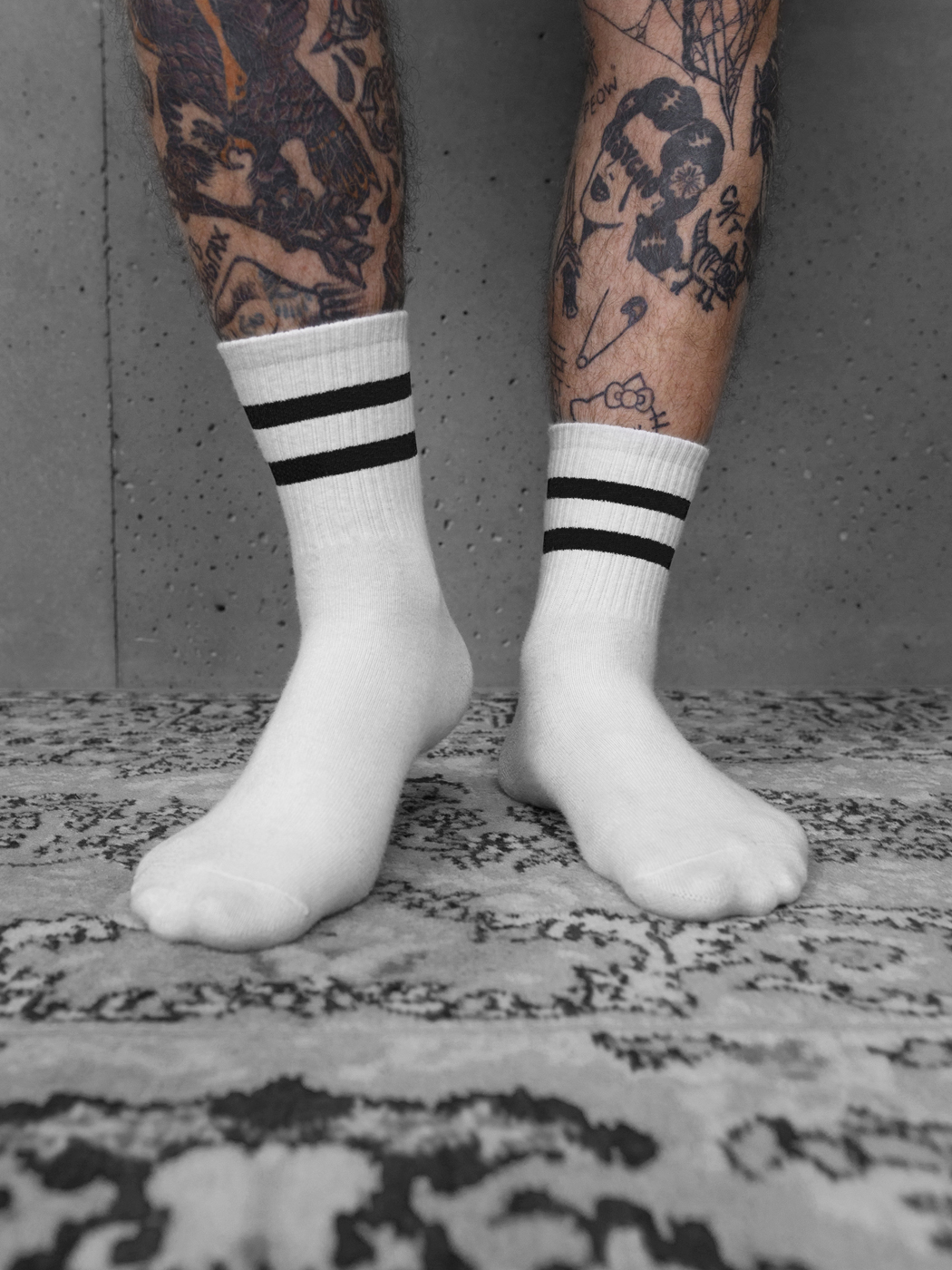 Шкарпетки BEZET Basic white / black '20 - Фото 2