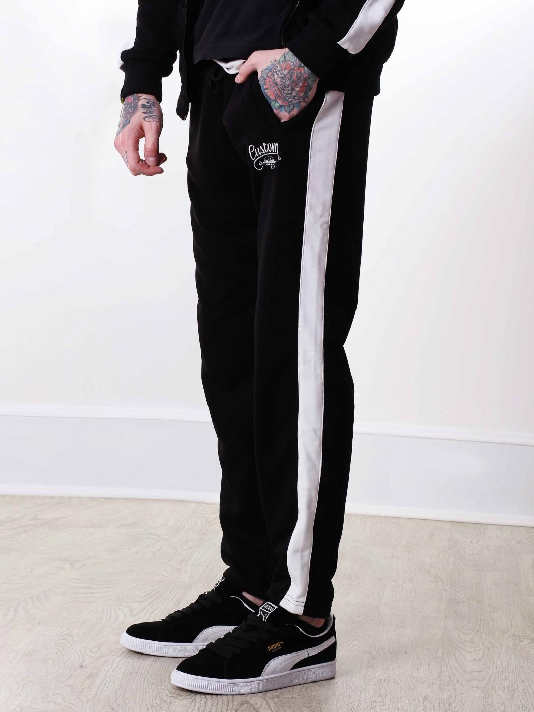 Штаны Custom Wear с лампасами Black/White Черный Custom Wear - Фото 3