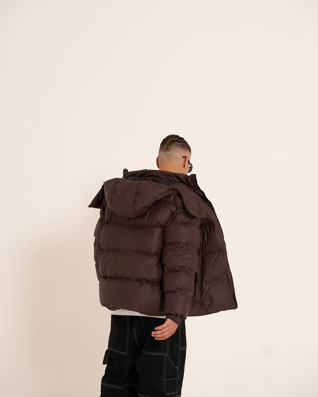 Зимова чоловіча куртка OGONPUSHKA Homie 3.0 коричнева OGONPUSHKA - Фото 4