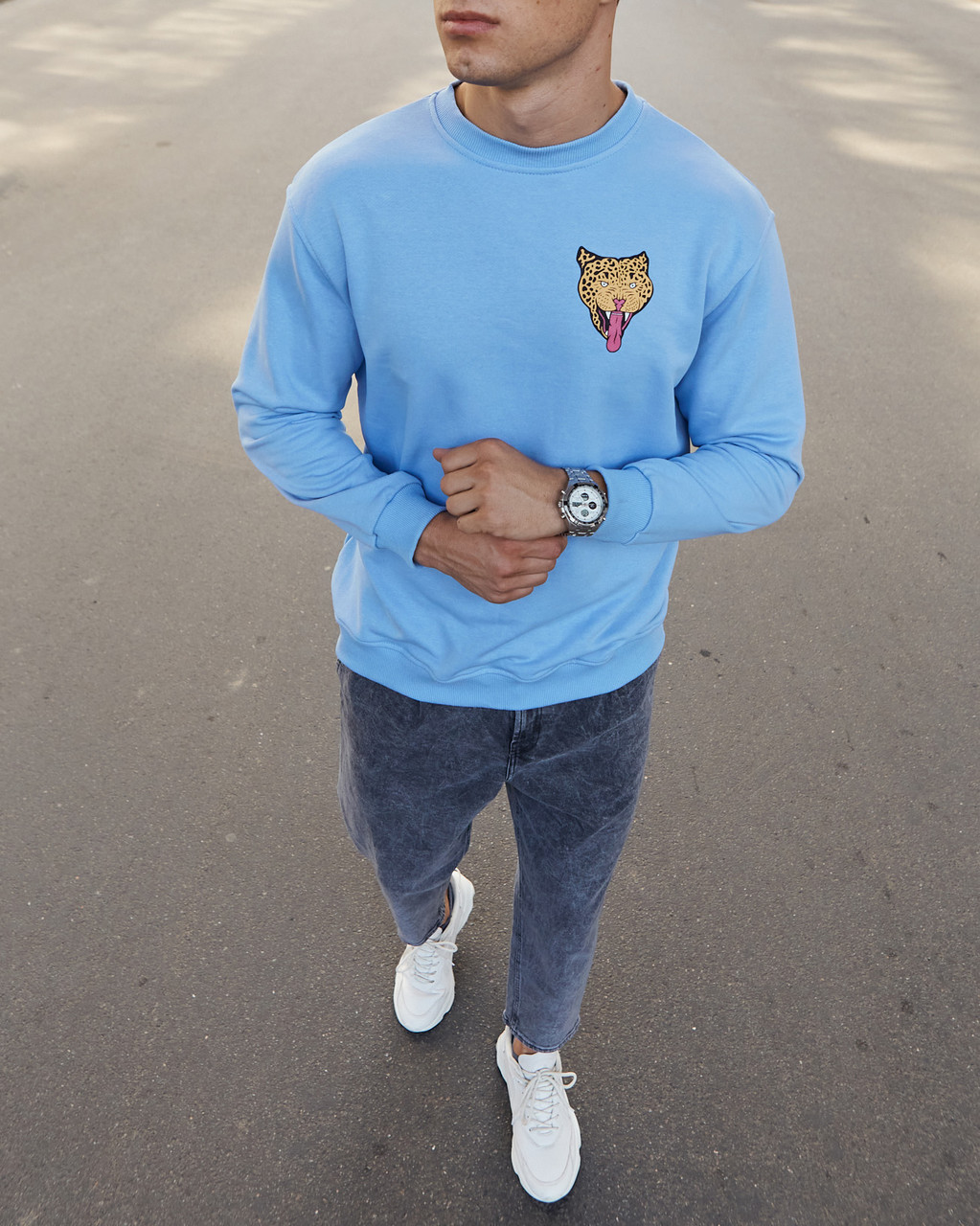 Свитшот Флекс Леопард голубой мужской от бренда ТУР TURWEAR - Фото 5