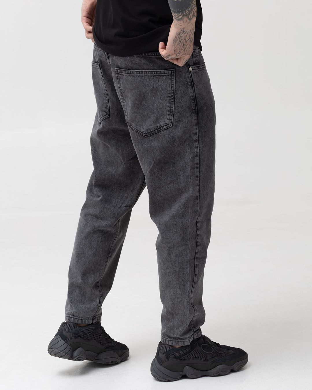 Мужские темно-серые джинсы BEZET базовые бойфренды - Фото 5
