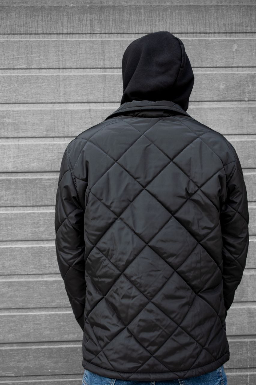 Стеганная мужская куртка-рубашка Reload Stitch, черный - Фото 3