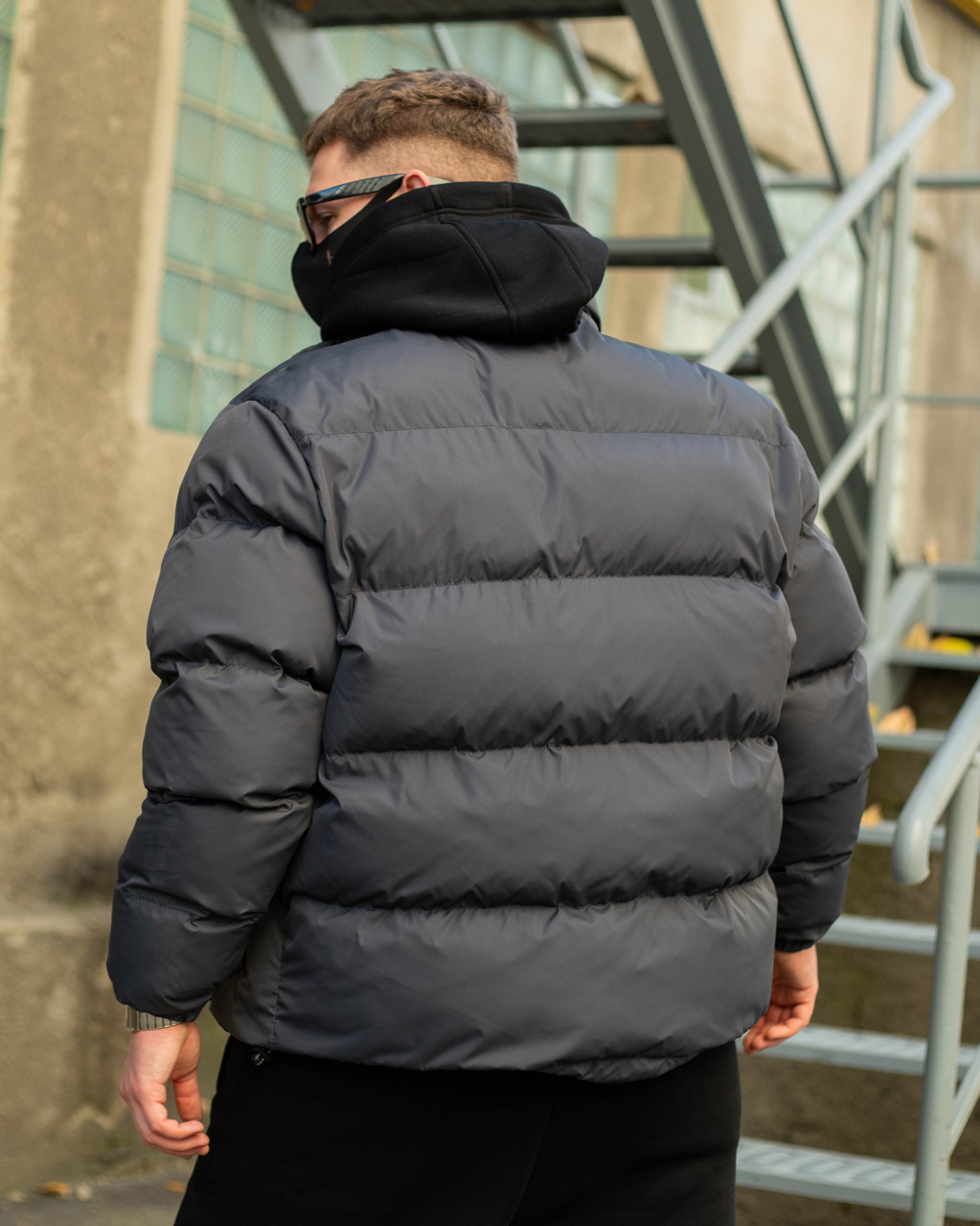 Зимняя мужская куртка Homie 2.0 Recycle графит Пушка Огонь - Фото 4