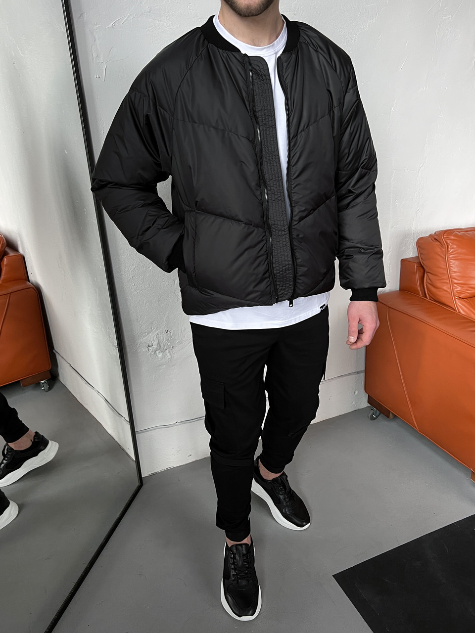 Весенняя куртка бомбер мужская черная бренд ТУР модель Кросс TURWEAR - Фото 8