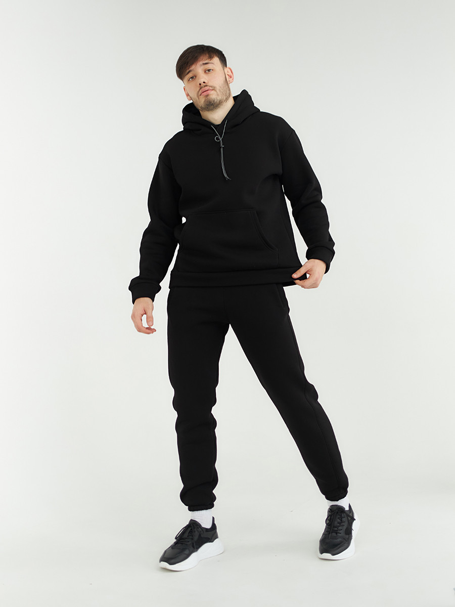 Утеплённый спортивный костюм мужской черный База от бренда Тур TURWEAR - Фото 5