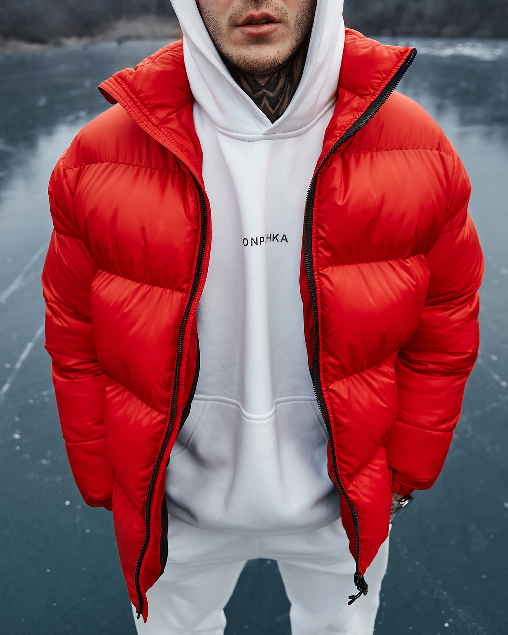 Зимняя мужская куртка Homie красная Пушка Огонь - Фото 10