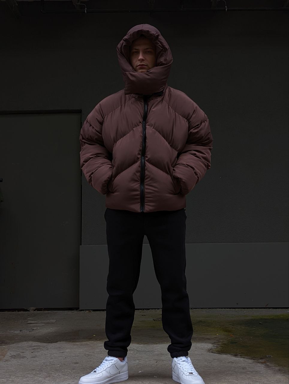 Мужская зимняя куртка-пуховик Reload Quadro коричневая - Фото 4