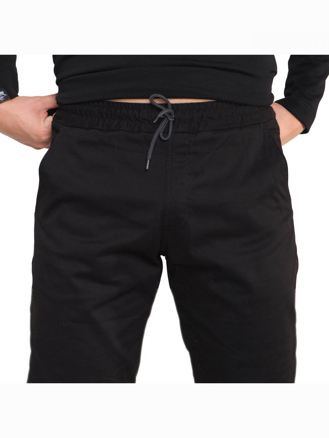 Штани Custom Wear джогери на флісе чорні  - Фото 7